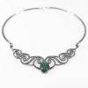 Collar de plata y malaquita - Imagen 2